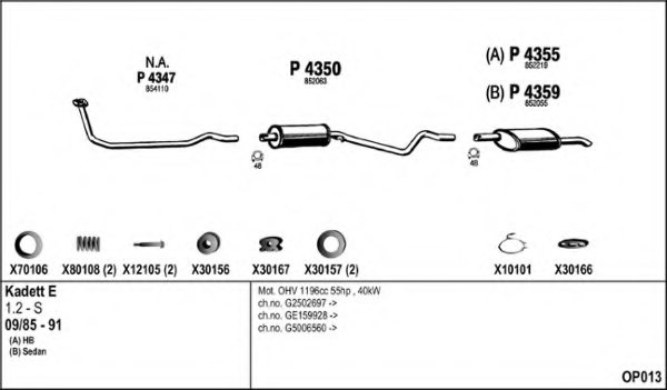 FENNO OP013 Exhaust System